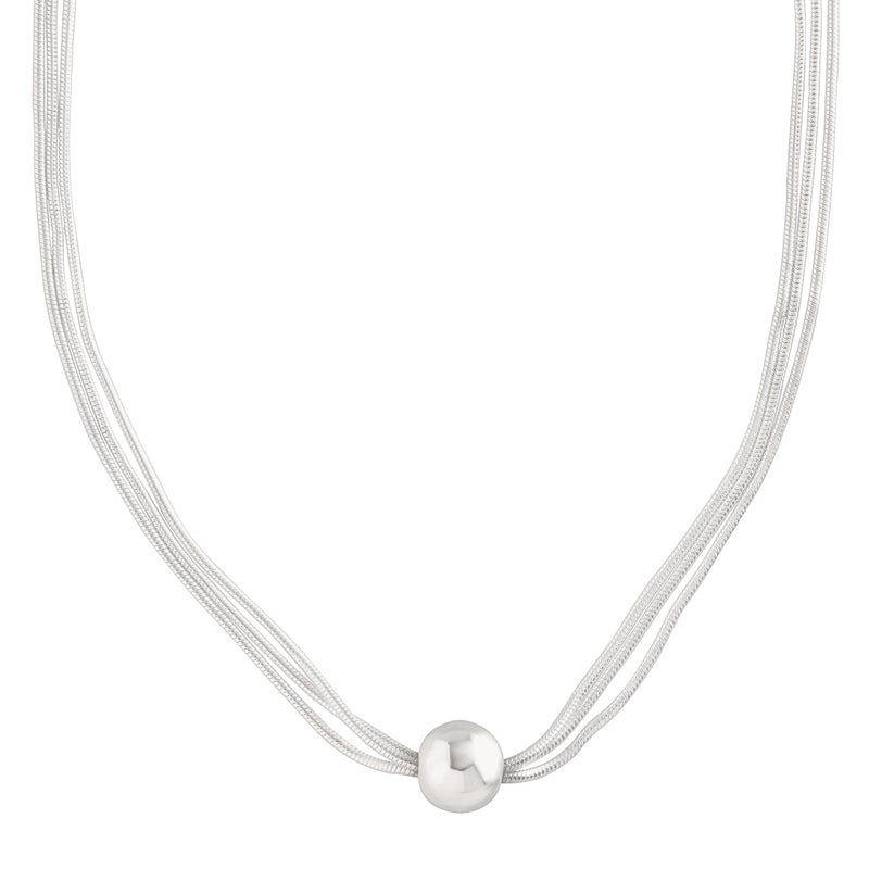 Silpada 'Thoreau' Multi-Strand Bead Necklace in Sterling Silver, 16'' - Image 1